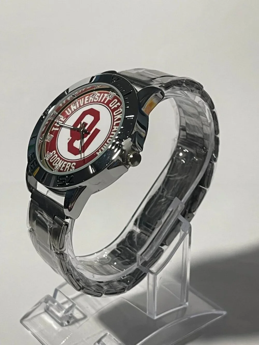 Oklahoma Sooners NCAA Stainless-Steel Men's Watch NEW